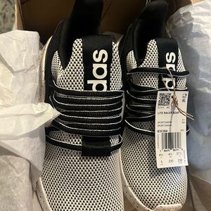 Adidas Kids Black and White Sneakers